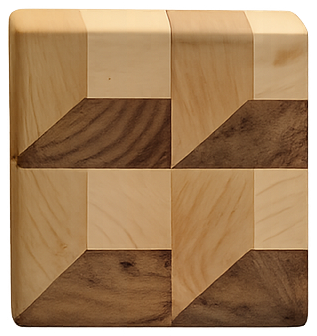 Patterned endgrain — 3D geometric pattern revealed